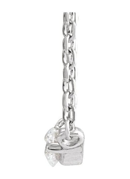 Platinum 1/10 CTW Natural Diamond Graduated 16