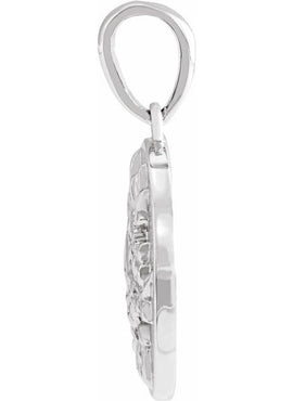 Sterling Silver Floral Pendant