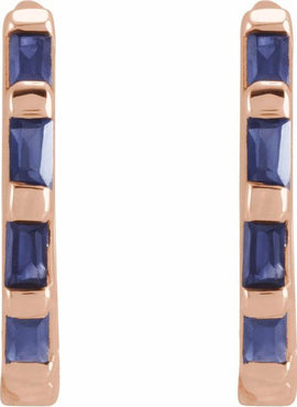 14K Yellow Gold 1/10 CTW Natural Diamond Huggie Earrings