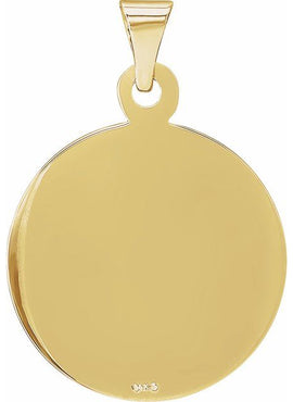 14K Yellow Gold 19 mm Confirmation Medal