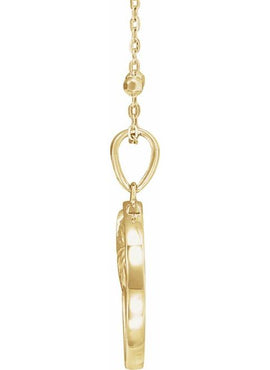 Platinum 21.9x14.9 mm Artemis Coin Pendant