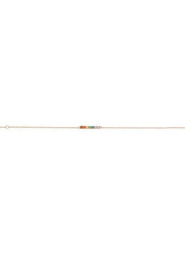 14K Rose Gold Natural Multi-Gemstone Bar 6 1/2-7 1/2