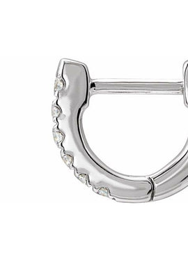 14K Yellow Gold 1/8 CTW Natural Diamond Hoop Earrings