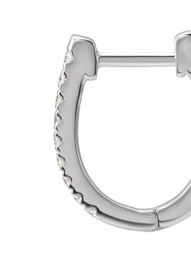 14K Yellow Gold 1/8 CTW Natural Diamond Hoop Earrings