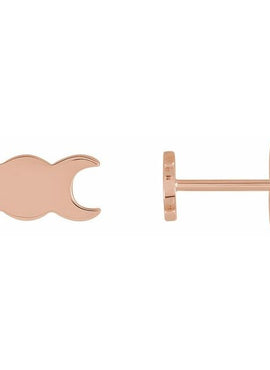Platinum Petite Triple Goddess Earrings