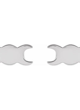 Platinum Petite Triple Goddess Earrings