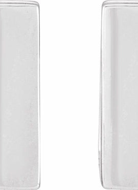 Sterling Silver Square Hinged 10 mm Huggie Hoop Earrings