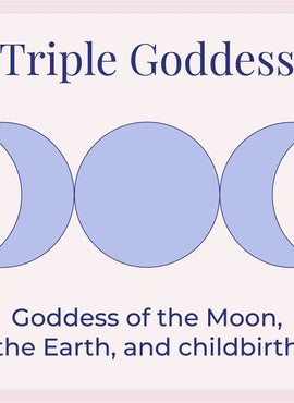 Platinum Petite Triple Goddess Earrings