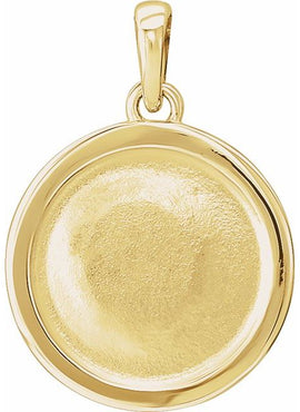 14K Yellow Gold Elephant Disc 16-18
