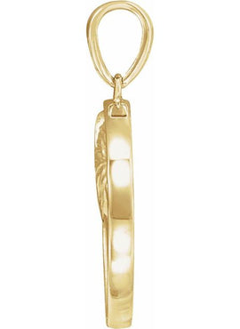 Platinum 21.9x14.9 mm Artemis Coin Pendant