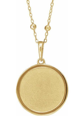 Platinum 21.9x14.9 mm Artemis Coin Pendant