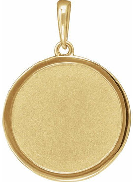 Platinum 21.9x14.9 mm Artemis Coin Pendant