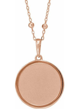 Platinum 21.9x14.9 mm Artemis Coin Pendant