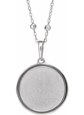 Platinum 21.9x14.9 mm Artemis Coin Pendant