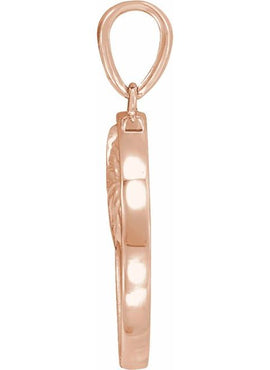 Platinum 21.9x14.9 mm Artemis Coin Pendant