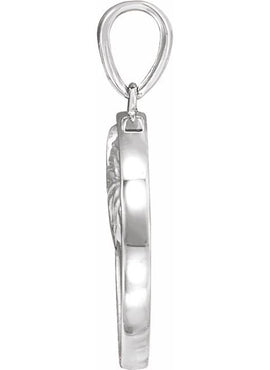 Platinum 21.9x14.9 mm Artemis Coin Pendant