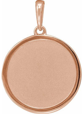 Platinum 21.9x14.9 mm Artemis Coin Pendant