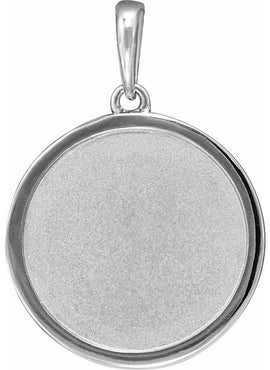 Platinum 21.9x14.9 mm Artemis Coin Pendant
