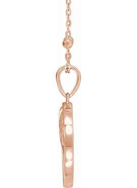 Platinum 21.9x14.9 mm Artemis Coin Pendant