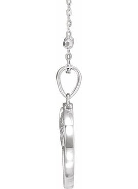 Platinum 21.9x14.9 mm Artemis Coin Pendant