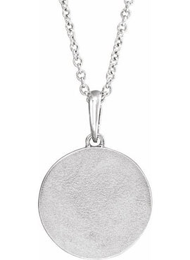 Platinum Natural Multi-Gemstone Petite Moon & Star Pendant