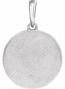 Platinum Natural Multi-Gemstone Petite Moon & Star Pendant