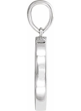 Platinum Natural Multi-Gemstone Petite Moon & Star Pendant