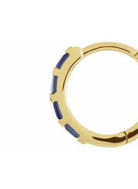 14K Yellow Gold 1/10 CTW Natural Diamond Huggie Earrings