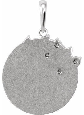 14K Rose Gold 1/8 CTW Natural Diamond Engravable Family Tree Pendant