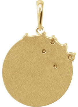 14K Rose Gold 1/8 CTW Natural Diamond Engravable Family Tree Pendant