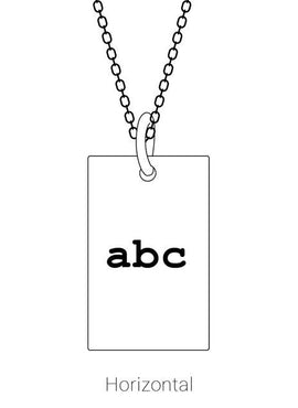 14K Yellow Gold Engravable Dog Tag 16-18