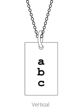 14K Yellow Gold Engravable Dog Tag 16-18