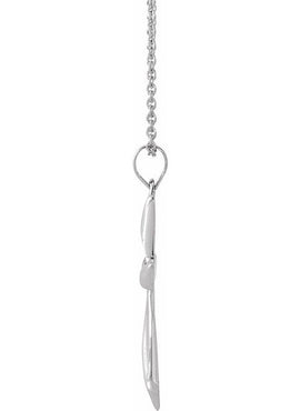 14K White Gold Cross 18