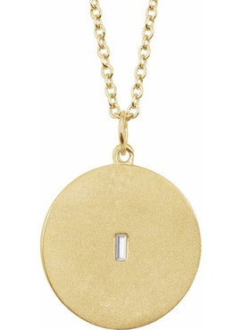14K White Gold .08 CT Natural Diamond Disc 16-18