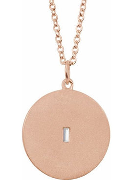 14K White Gold .08 CT Natural Diamond Disc 16-18