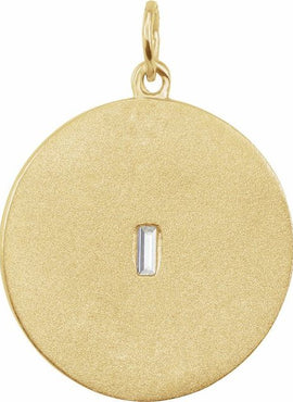 14K White Gold .08 CT Natural Diamond Disc 16-18