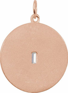 14K White Gold .08 CT Natural Diamond Disc 16-18