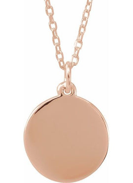 14K White Gold Star Disc Pendant