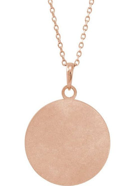 Sterling Silver Live Engraved Disc 16-18