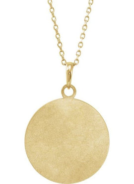 Sterling Silver Live Engraved Disc 16-18