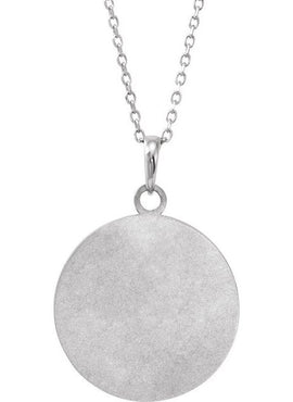 Sterling Silver Live Engraved Disc 16-18