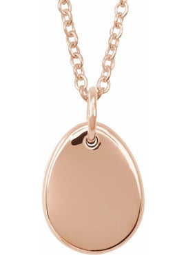 14K Yellow Gold Engravable .005 CT Natural Diamond 16-18