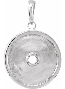 14K Rose Gold Natural Aquamarine & 1/4 CTW Natural Diamond Disc Pendant