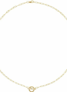 14K White Gold .04 CTW Natural Diamond Toggle 16