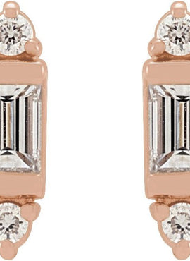 Sterling Silver 1/10 CTW Natural Diamond Earrings