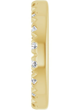Platinum 4.6 mm ID 1/8 CTW Natural Diamond French-Set Earring Jackets