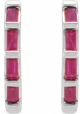 14K Yellow Gold 1/10 CTW Natural Diamond Huggie Earrings