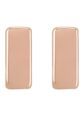 14K White Gold Bar Earrings