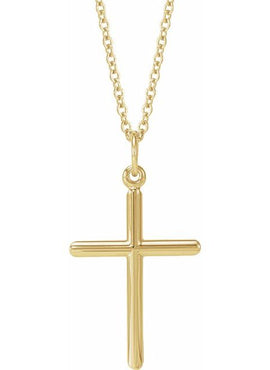 14K Yellow Gold Cross Pendant