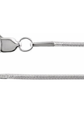 Sterling Silver 1 mm Snake 18
